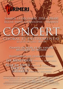Affiche Concert Jerimeri - 13 Décembre 2014